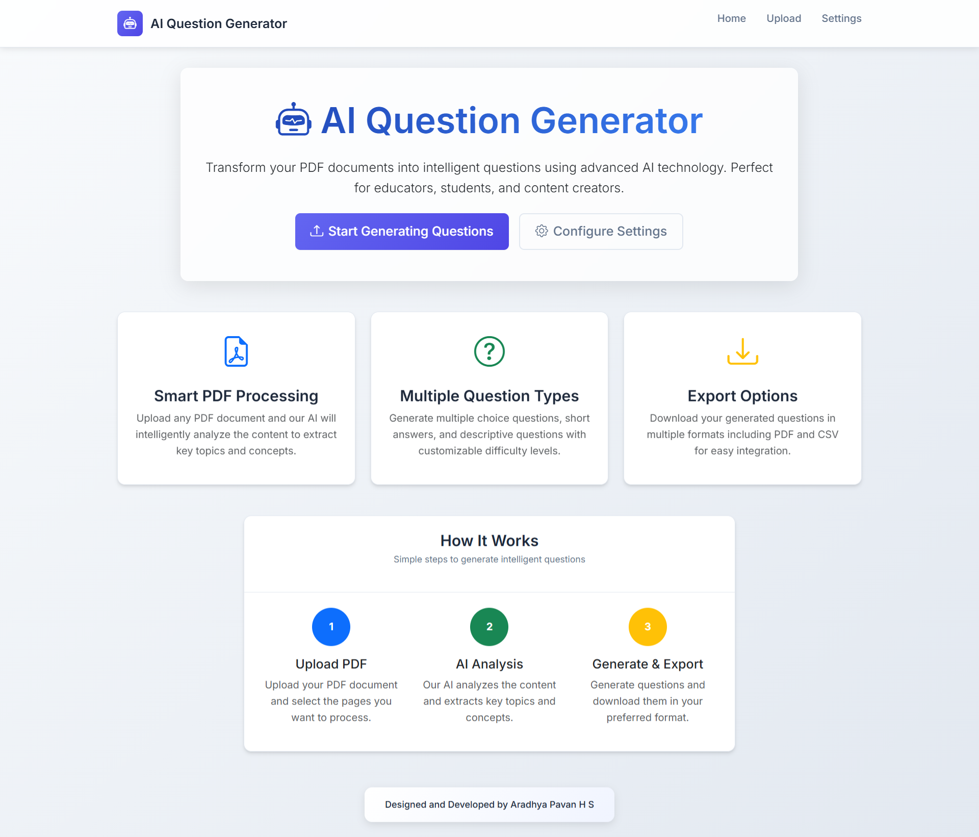 QnABuilder Landing Page